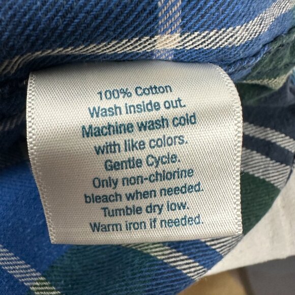 Urban Pipeline XL Blue Green Plaid Flannel Shirt Long Sleeve Casual Fashion - Picture 4 of 5